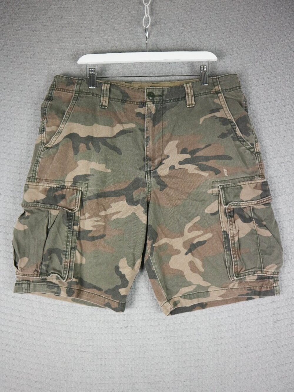 Camo Baggy Cargo Cotton Shorts Mens 36W
